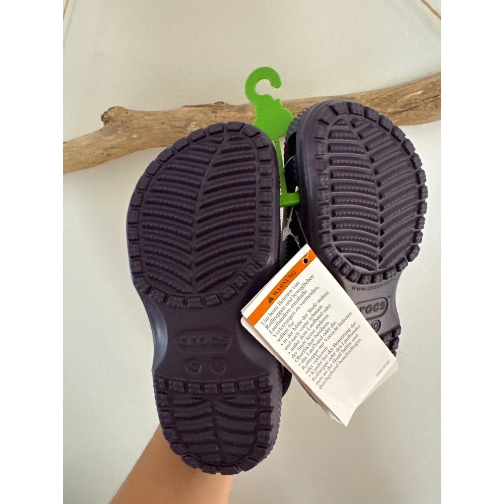 Crocs Classic Clog Kids Size C10 Eggplant Purple Slip On Water Shoes New